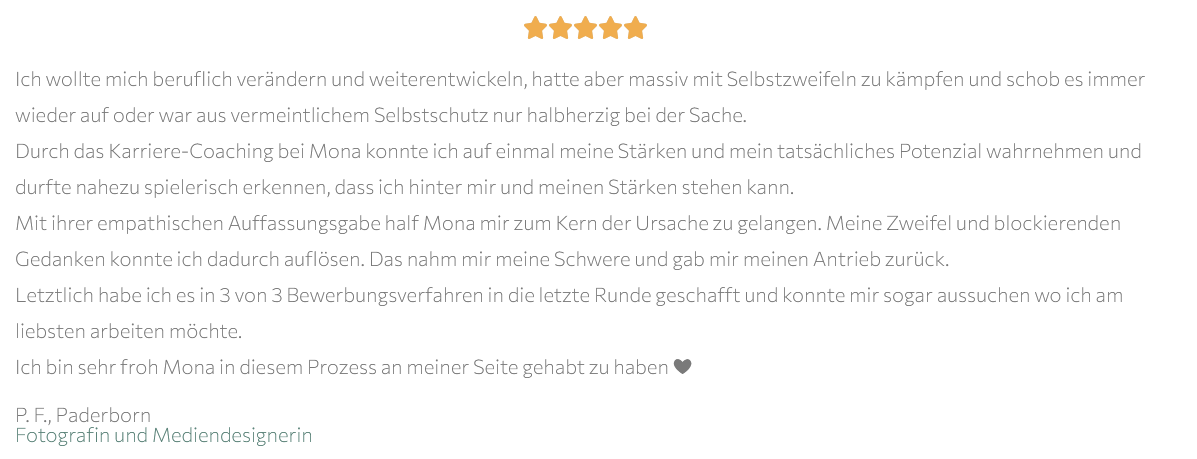 Rezension Priska Coaching neu neu